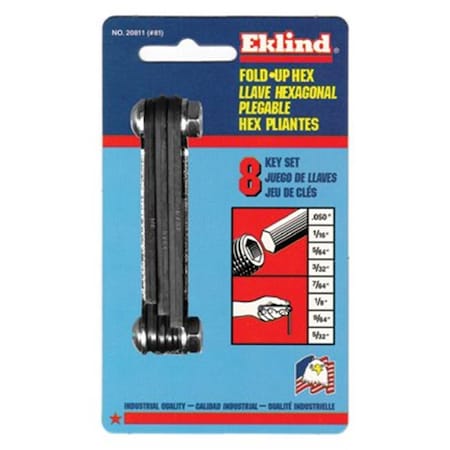 Eklind No. 81 .05-5-32 Fold-Up Hexkey Set EK388619